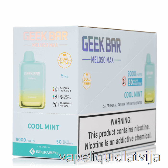 [5-pack] Geek Bar Meloso Max 9000 Vienreizējās Lietošanas Vape šķidrums